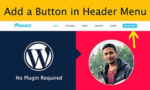 Add Button in WordPress Header Menu without Plugin