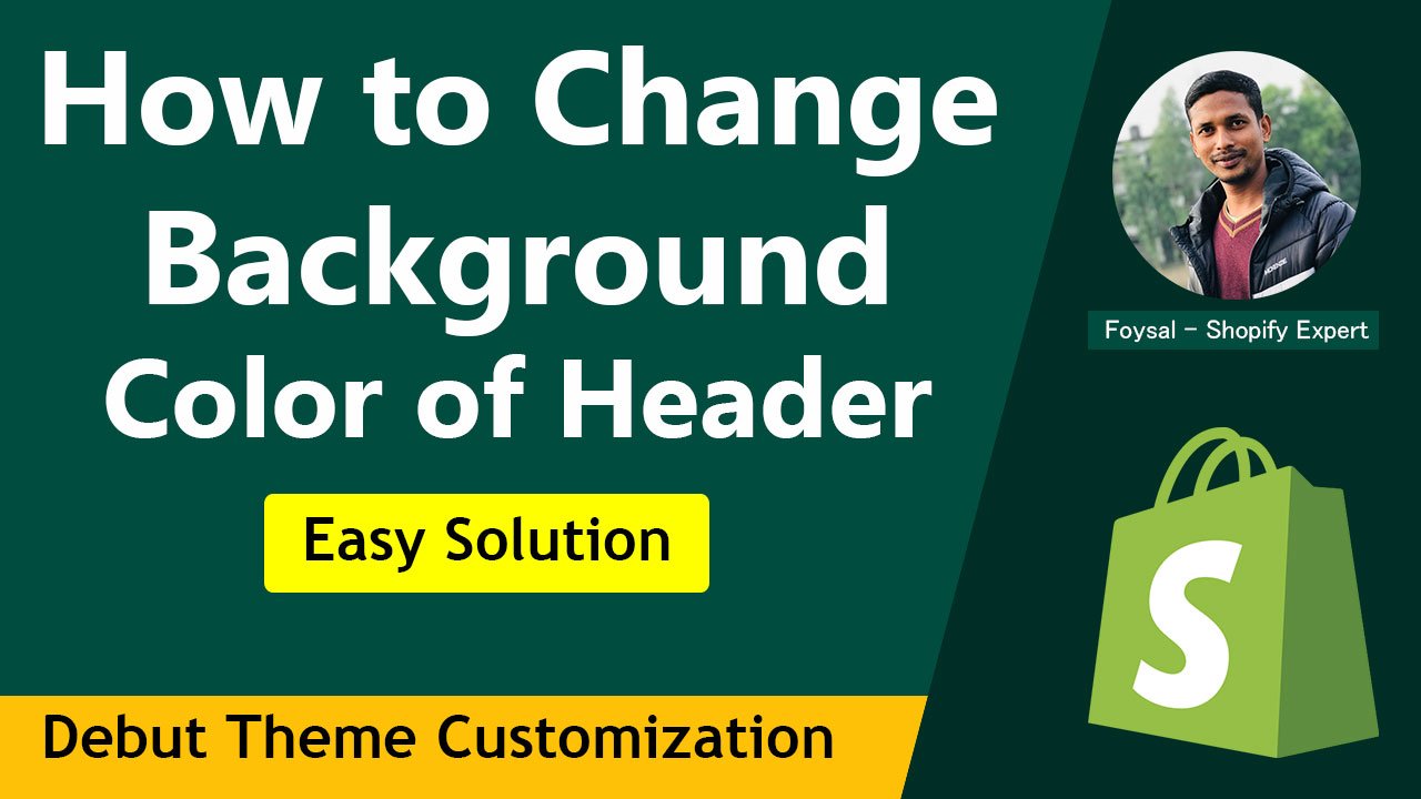 How to Change Background Header Color of Shopify