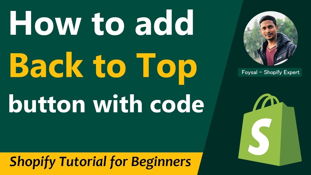 How to add Back to Top button in Shopify?