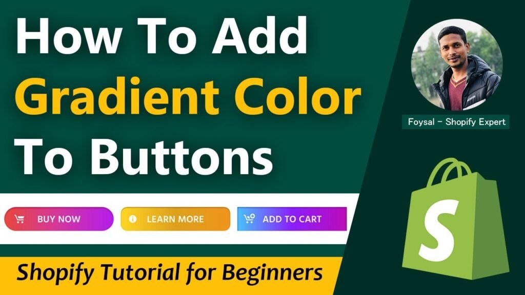 How to add gradient button in shopify step tutorial