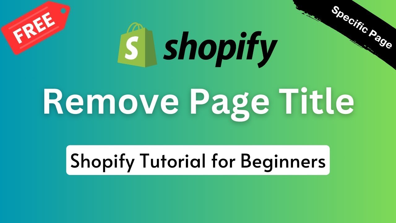 How To Remove Page Titles on Shopify