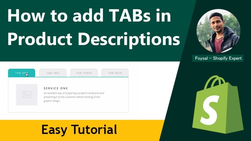 Add Tabs for your Shopify Product Descriptions