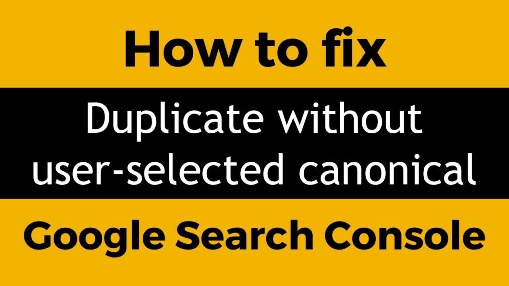 Duplicate without user-selected canonical