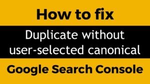 Duplicate without user-selected canonical