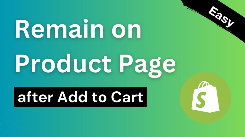 Stay on Product Page