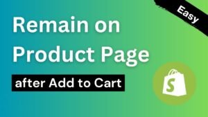 Stay on Product Page