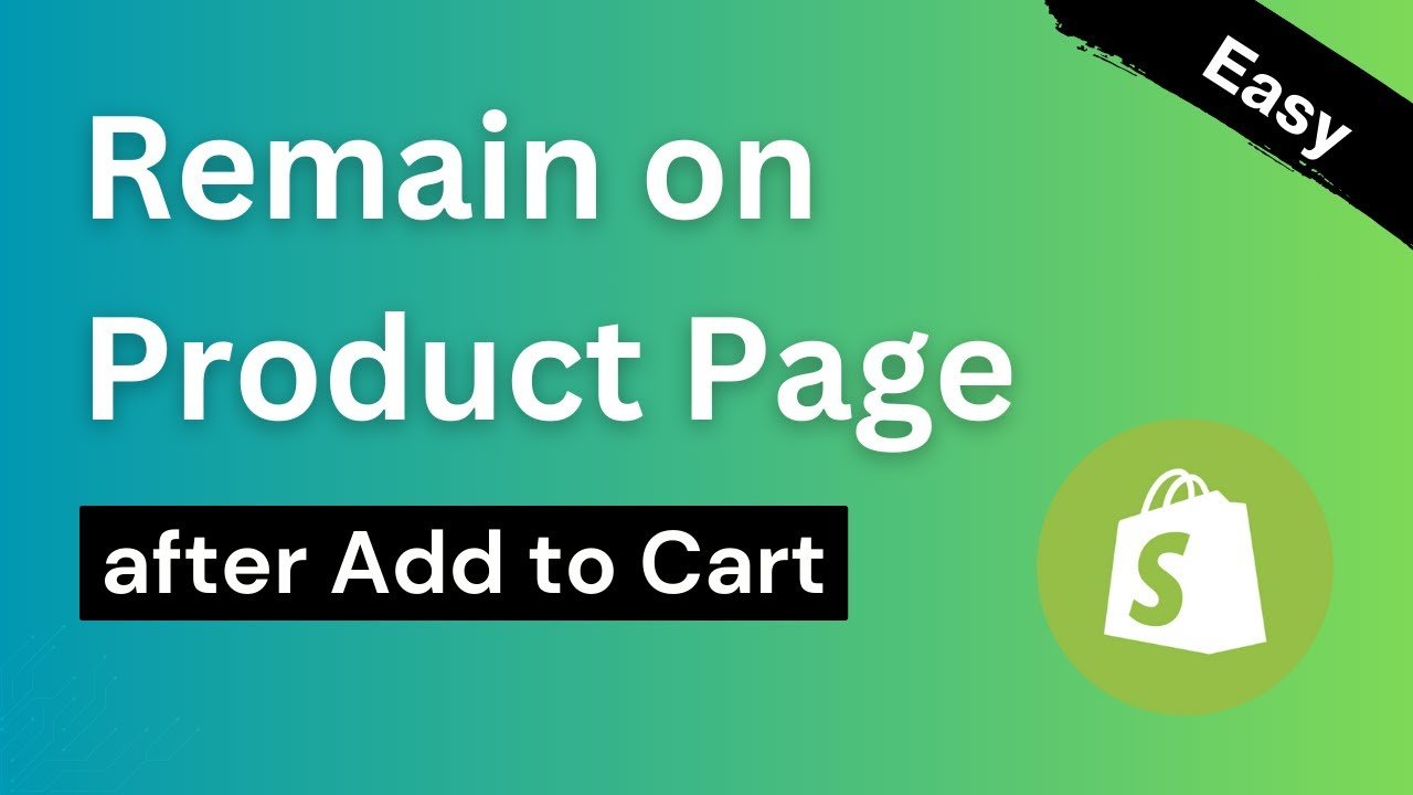 Stay on Product Page