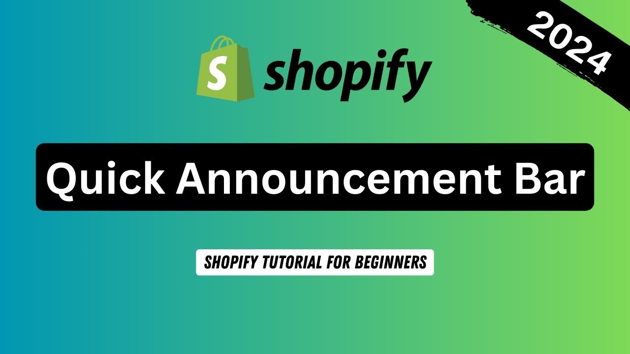 How to Add a Quick Announcement Bar on Your Shopify Store