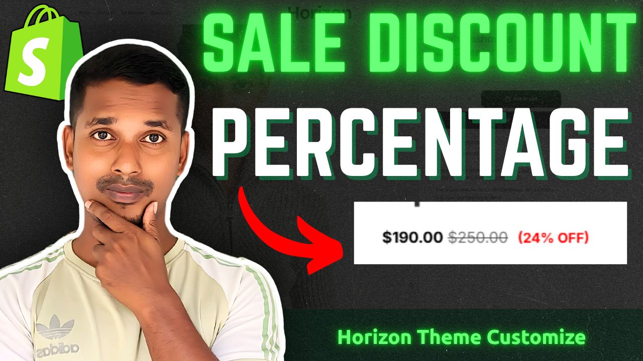 How To Show Sale Discount Percentage In Shopify – Horizon Theme