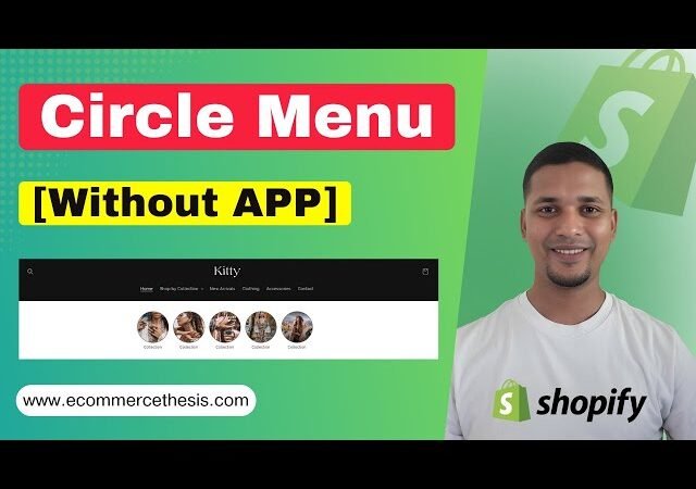 Circle Menu Collection Carousel tutorial in Shopify without apps