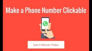 Phone Number Clickable