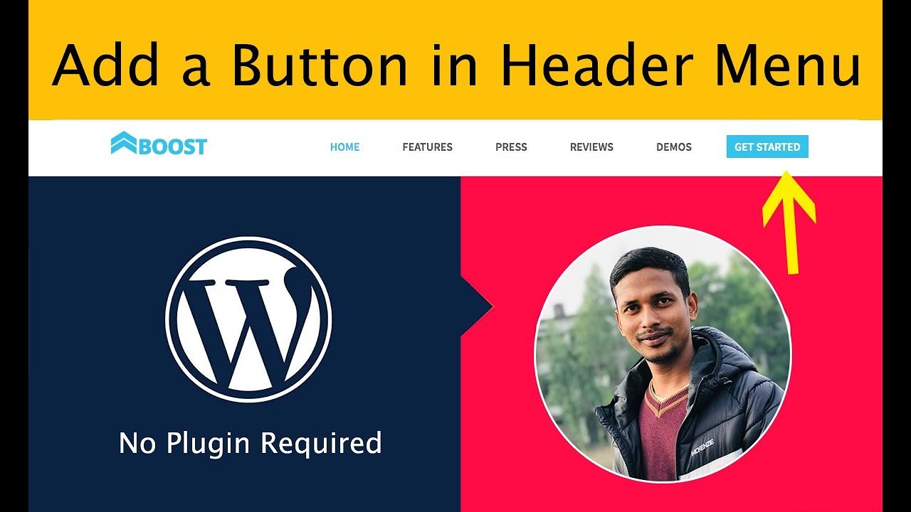 WordPress Header Button